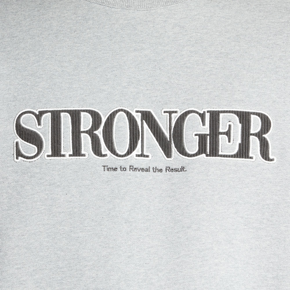 STRONGER APPLIQUE SWEATSHIRT M.GREY - DRX SHOP